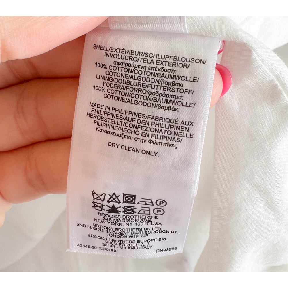 Brooks Brothers Red Fleece White + Red Floral Print Sleeveless Mini Dress 6 - Picture 6 of 9